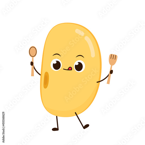 Soybean vector. Soybean character design.