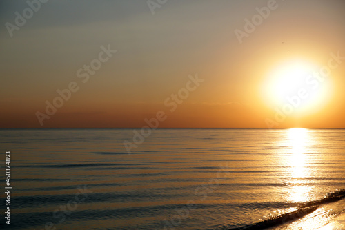 Beautiful sunset on the sea © denys_kuvaiev
