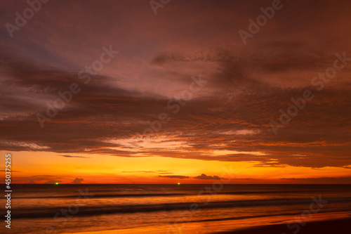 sunset on the beach