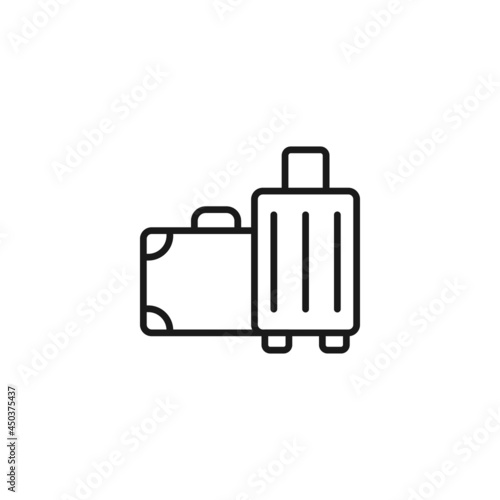 Line icon of suitcase for baggage