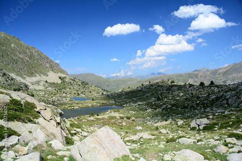 Lake in Collada de Pessons. Pirynees. Grau Roig, Soldeu, Andorra photo