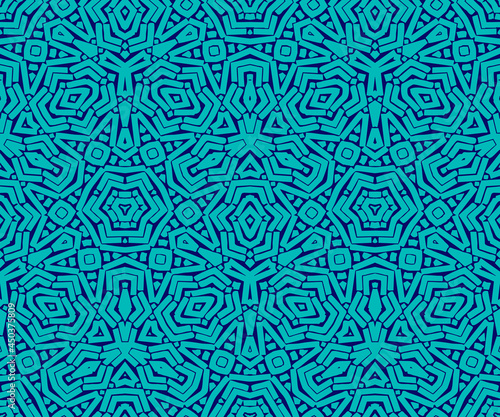 Seamless pattern with Ethnic Texture in 2 colors