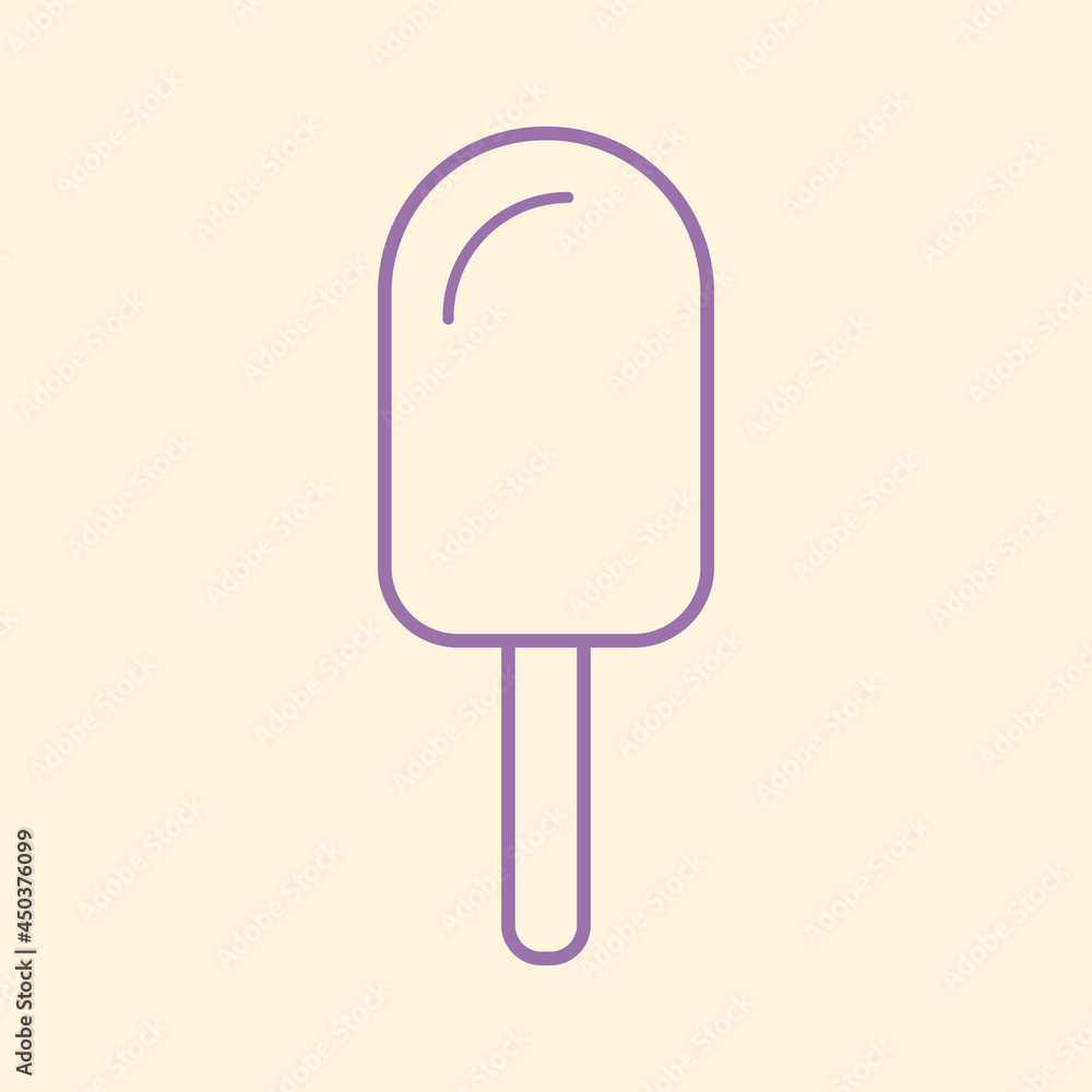 Ice cream cone icon isolated. Modern sweet vanilla dessert sign. Vector Ice cream cone icon isolated. Modern sweet vanilla dessert sign. Vector