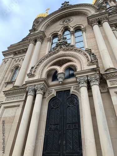 Wiesbaden, Germany January 20, 2021. The Church of the Holy Righteous Elisabeth is an Orthodox church in the city of Wiesbaden, located on Mount Neroberg. 