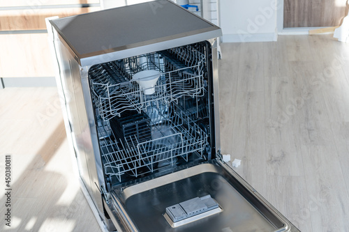new dishwasher in modern kitchen.