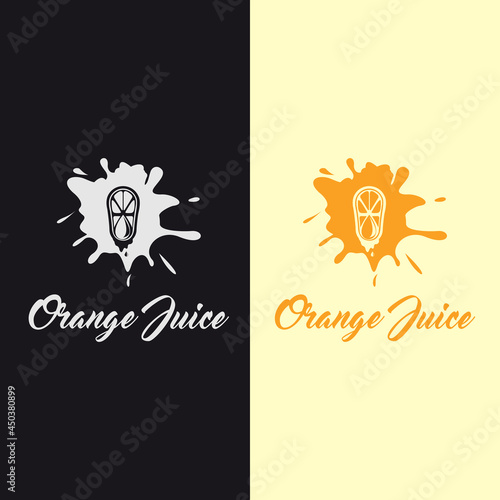 Fresh Juice logo designs template. Modern fresh orange logo vector illustration. Concept of juice drinks, fruits, vegetable trade.