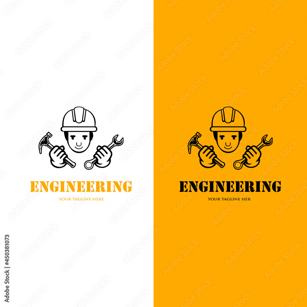 Engineer Logo Design Template. suitable for company logo, print, digital, icon, apps, and other marketing material purpose.