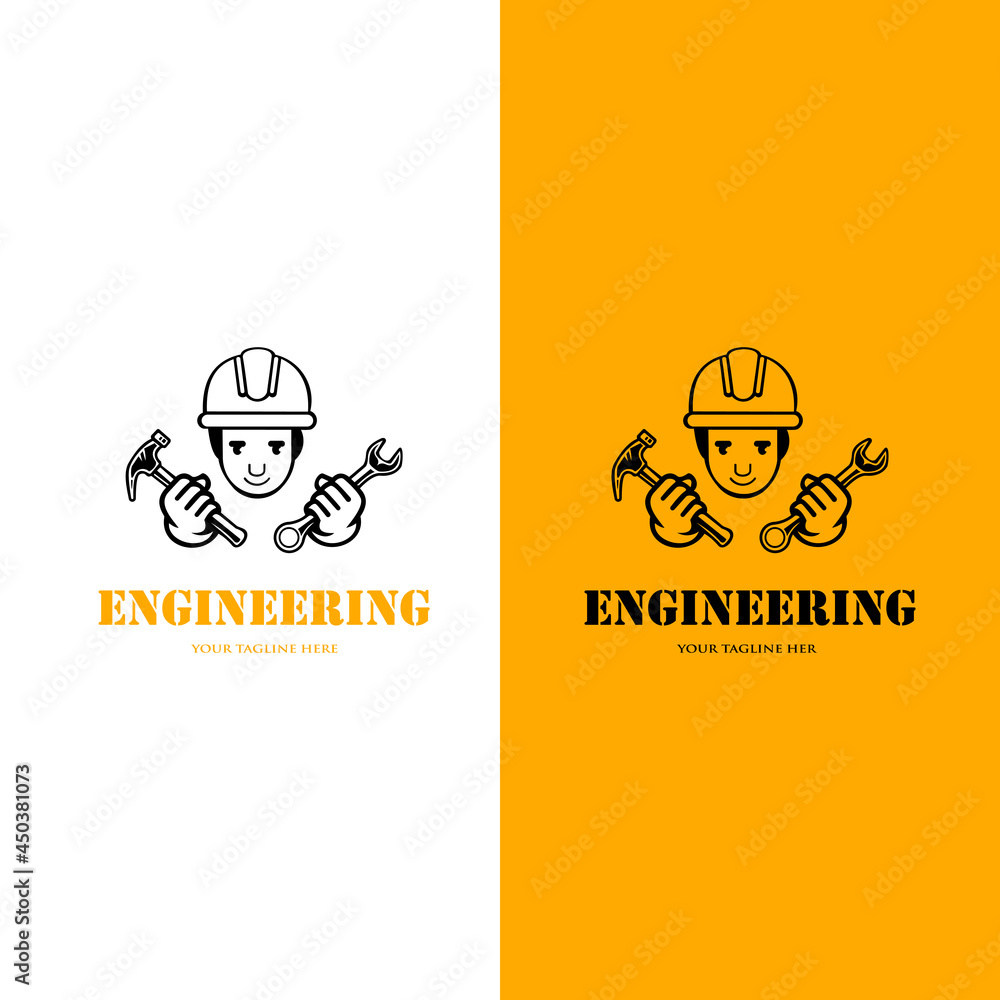 Engineer Logo Design Template. suitable for company logo, print, digital, icon, apps, and other marketing material purpose. Engineer Logo Design Template. suitable for company logo, print, digital, icon, apps, and other marketing material purpose.