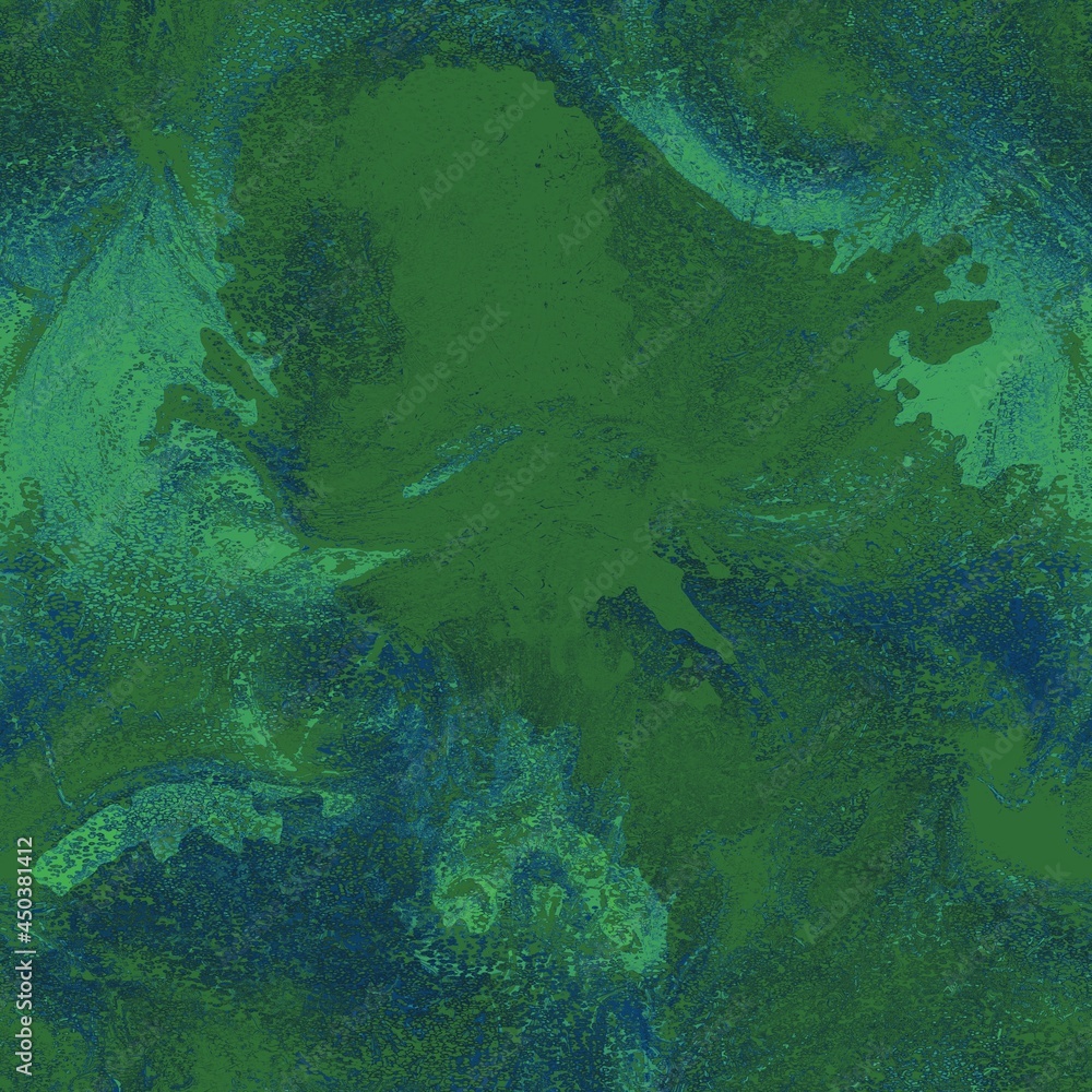 Fototapeta premium Seamless blue and green paintbrush texture pattern