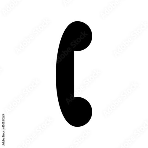 telephone icon or logo isolated sign symbol vector illustration - high quality black style vector icons
