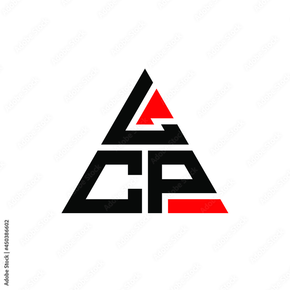 LCP triangle letter logo design with triangle shape. LCP triangle logo