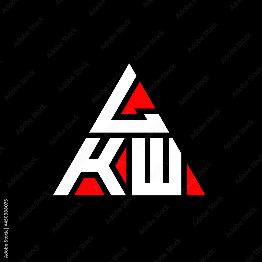 Lkw Triangle Letter Logo Design With Triangle Shape Lkw Triangle Logo