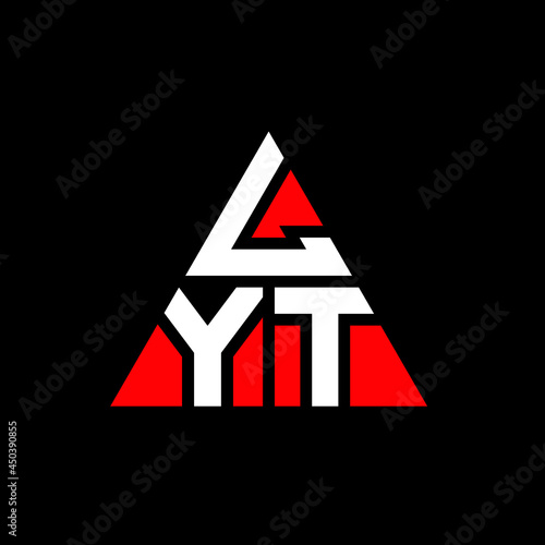 LYT triangle letter logo design with triangle shape. LYT triangle logo design monogram. LYT triangle vector logo template with red color. LYT triangular logo Simple, Elegant, and Luxurious Logo. LYT 