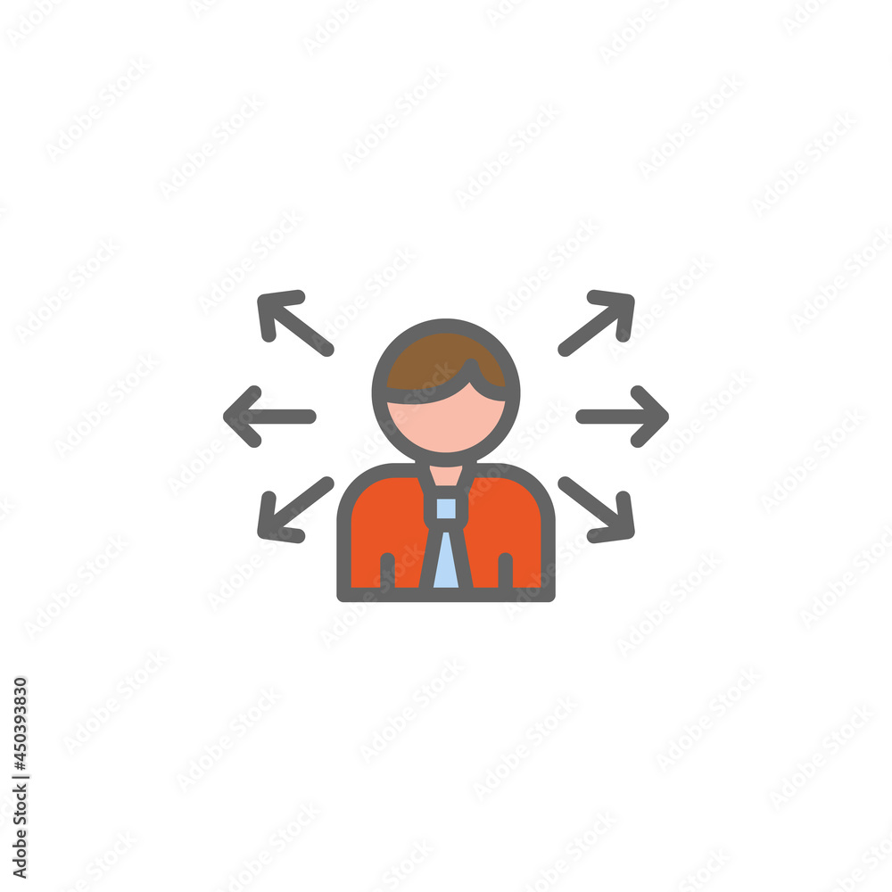 Opportunities outline colored icon. Elements of Business illustration line colored icon. Signs and symbols can be used for web, logo, mobile app, UI, UX