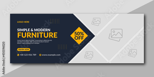 Simple & Modern Furniture Facebook Cover Template