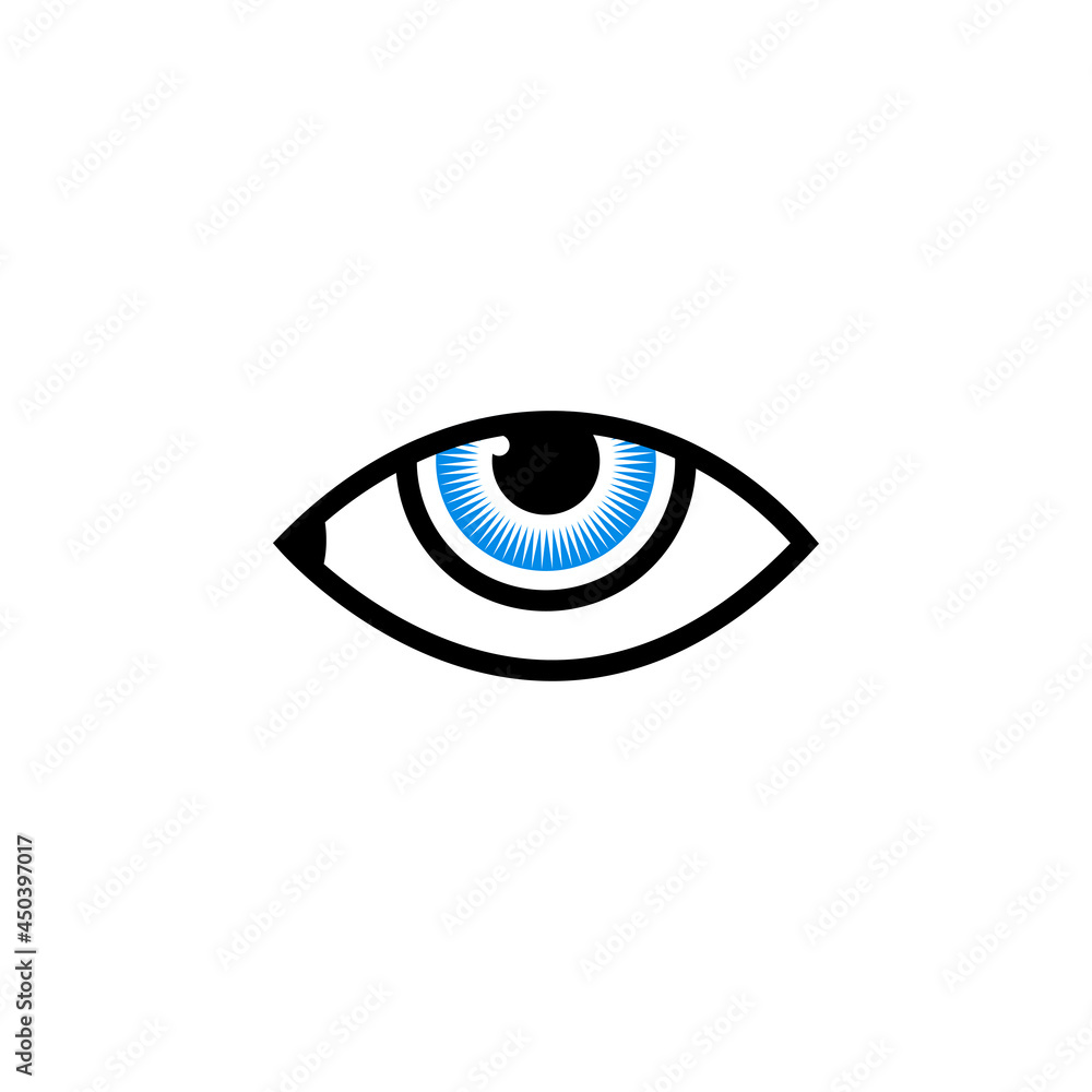 Human realistic eye icon vector Human realistic eye icon vector