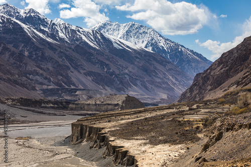 Remote Shimshal valley in Karakorum mountains. High quality photo