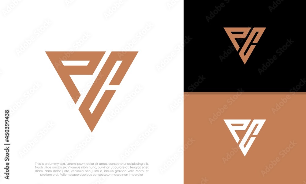 Initials PC logo design. Initial Letter Logo. Innovative high tech logo template. Initials PC logo design. Initial Letter Logo. Innovative high tech logo template.