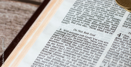 Fotografie The biblical concept of tithing and generosity