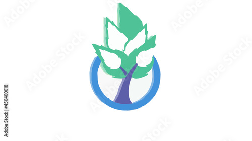 Vector Illustration nature logo isolated on white background 