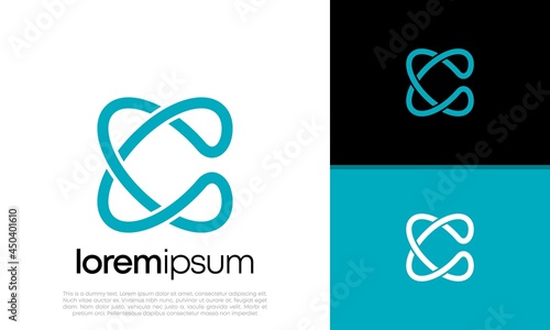 Initials C logo design. Initial Letter Logo. Innovative high tech logo template.