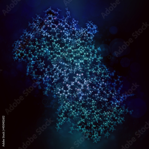 Interleukin 5 (IL-5) cytokine protein. 3D Illustration. photo
