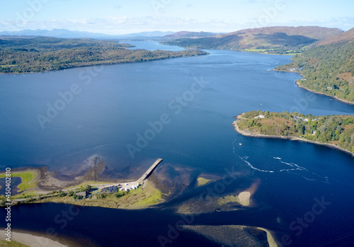 Airds Bay aerial view from Taynuilt in Argyll and Bute