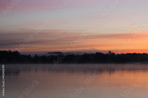 Bluish-Orange Mist on Lake © Emily