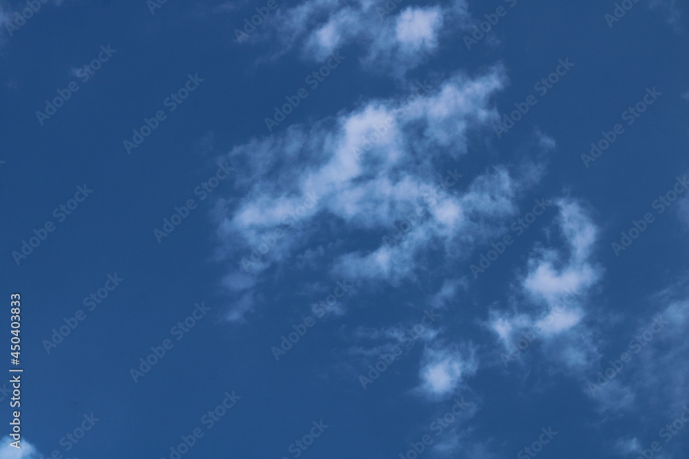 Fototapeta premium Soft White Clouds in Blue Sky