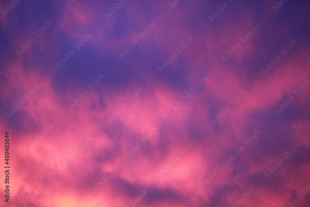 Pink and Purple Morning Sky