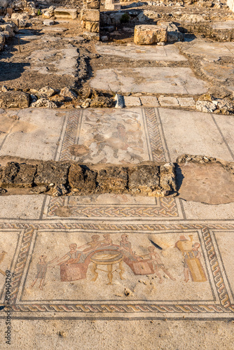 Mosaics of the Orpheus House at Tzipori National Park in Israel
 photo