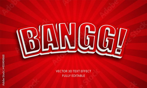 Wallpaper Mural 3D text effect design in vector with the word bang which is fully editable Torontodigital.ca