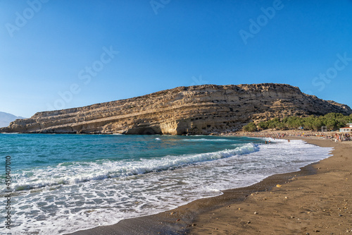 Fototapeta Naklejka Na Ścianę i Meble -  The Matala Caves on the Greek island of Crete
