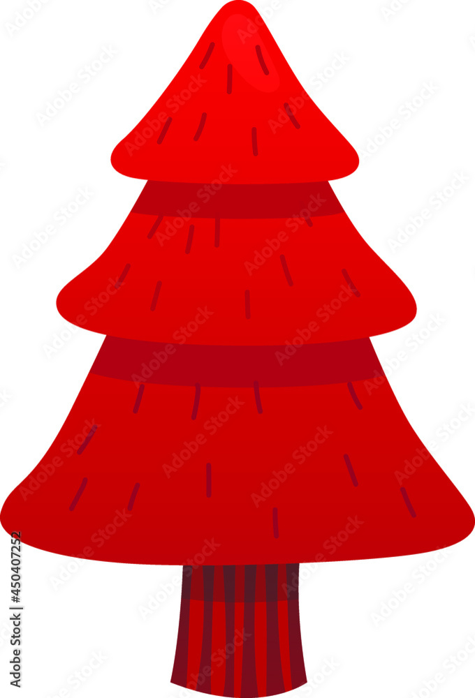 Vector Illustration In Cartoon Style With Gradients. Stylized Christmas