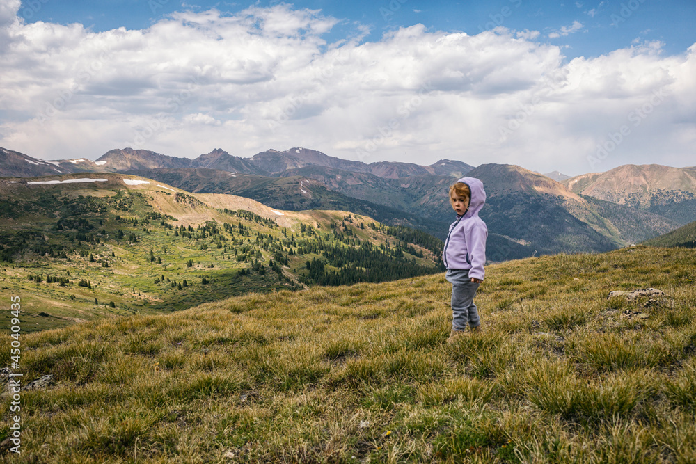 Young girl enjoying the Colorado mountains