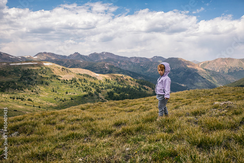 Young girl enjoying the Colorado mountains