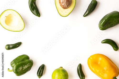 Conceptual photo made of vegetables in circle