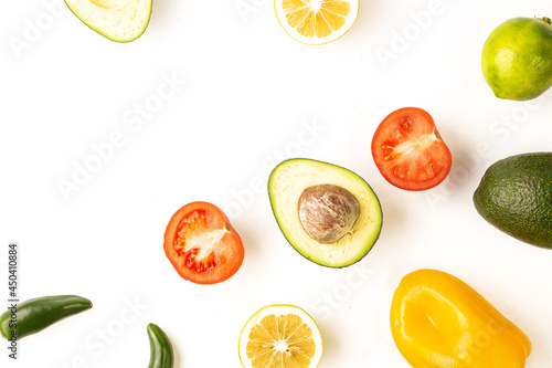 Food concept on white background