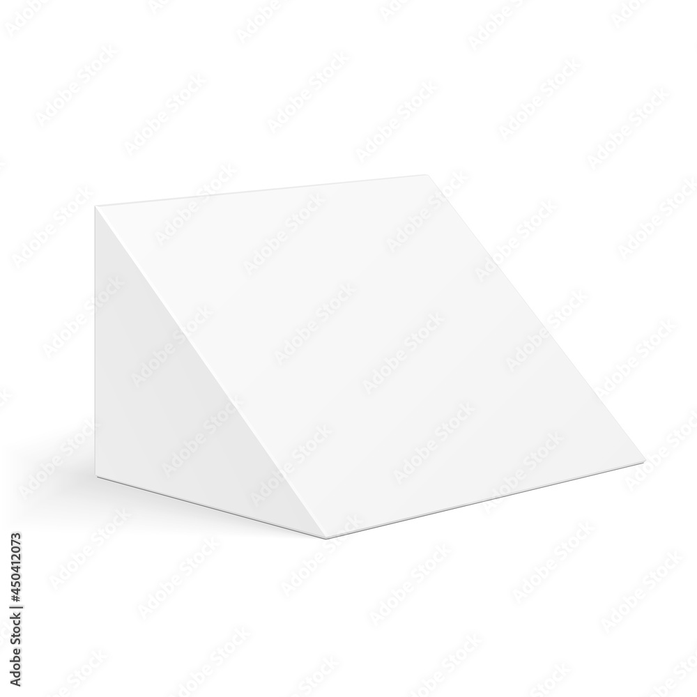 White Cardboard Triangle Box Packaging For Food, Gift Or Other Products