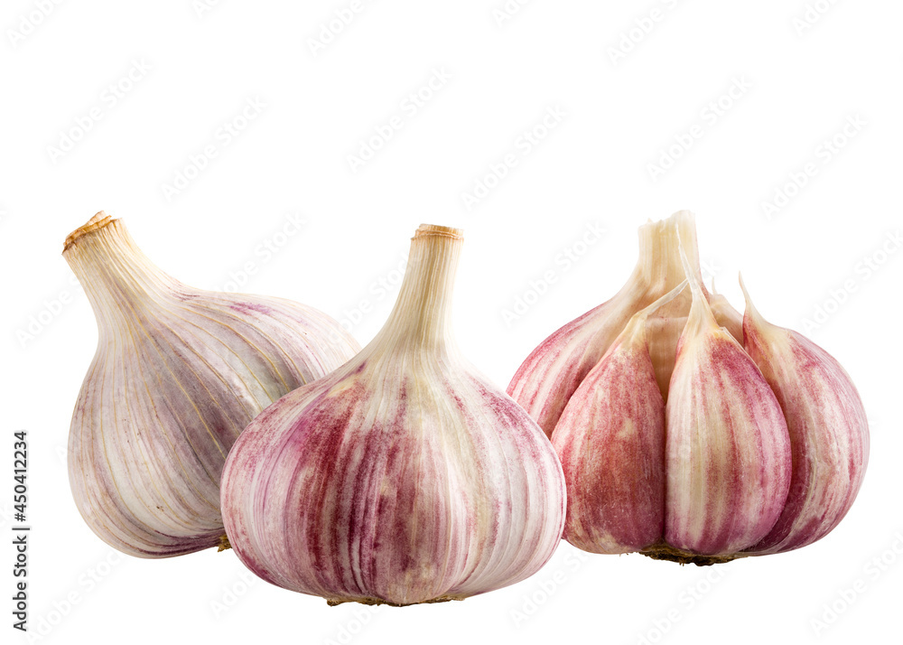 Obraz premium Garlics isolated on white background