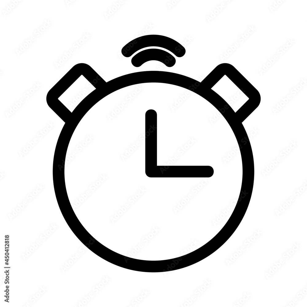 alarm clock icon or logo isolated sign symbol vector illustration - high quality black style vector icons
