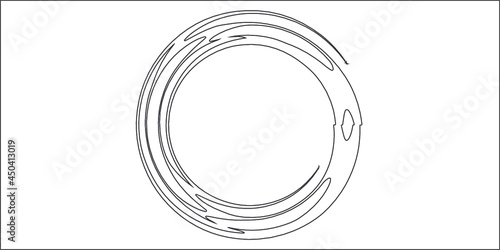 Geometric vector mandala with triangular elements. abstract ornament for wallpapers and backgrounds. Black and white pattern. 