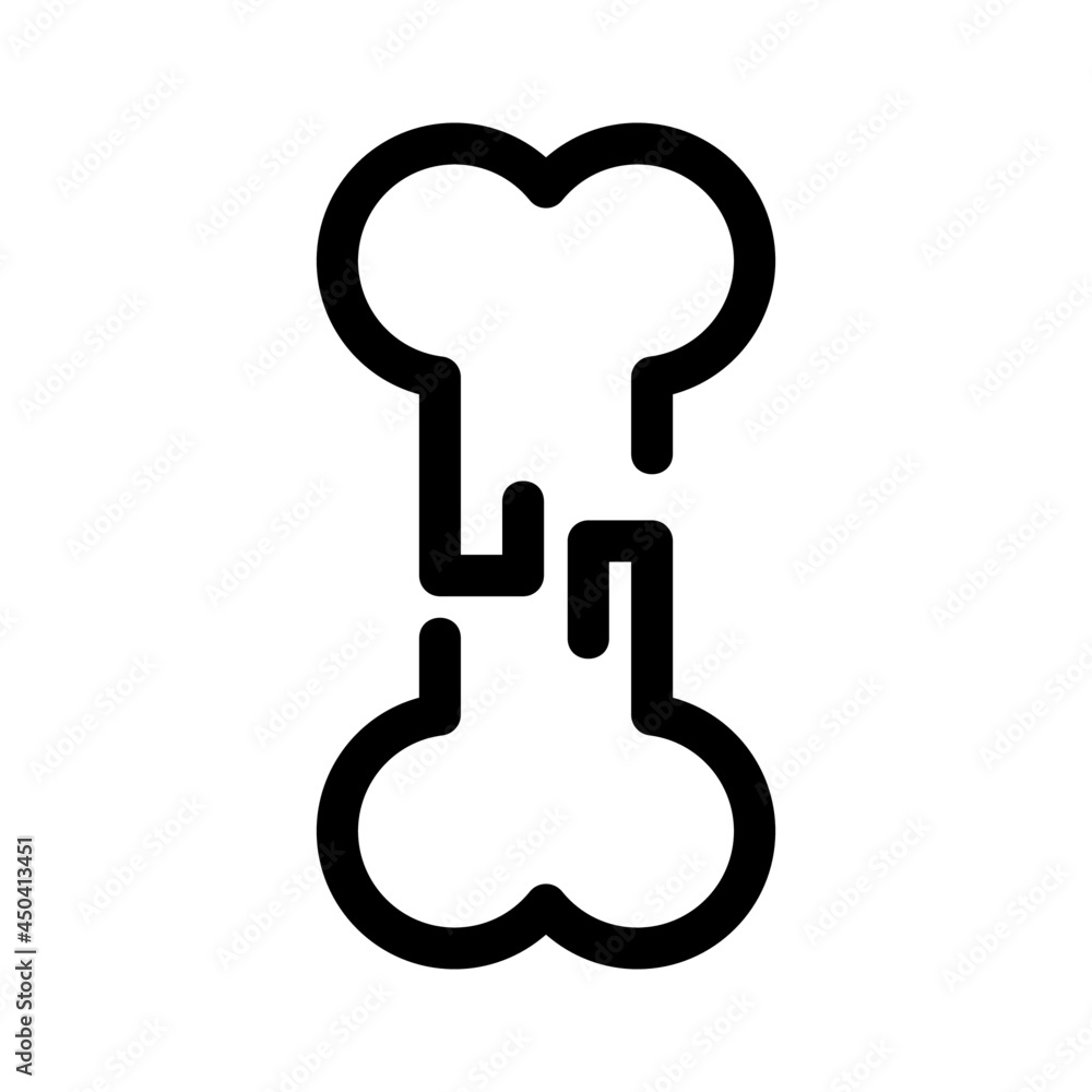 bone icon or logo isolated sign symbol vector illustration - high quality black style vector icons
