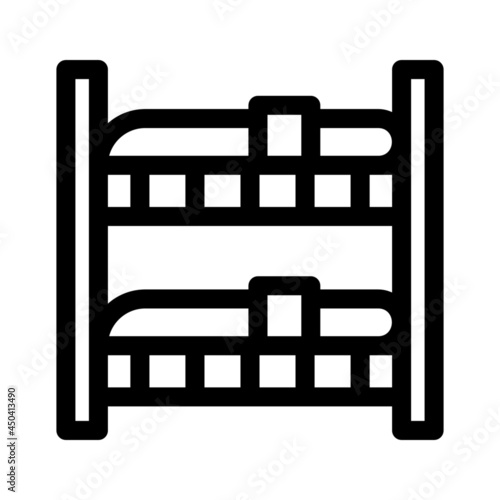 bunk bed icon or logo isolated sign symbol vector illustration - high quality black style vector icons
