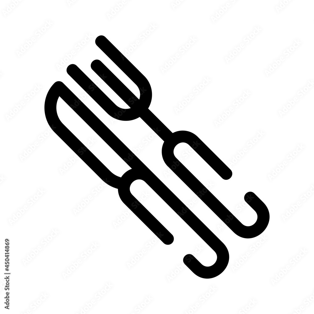 cutlery icon or logo isolated sign symbol vector illustration - high quality black style vector icons
