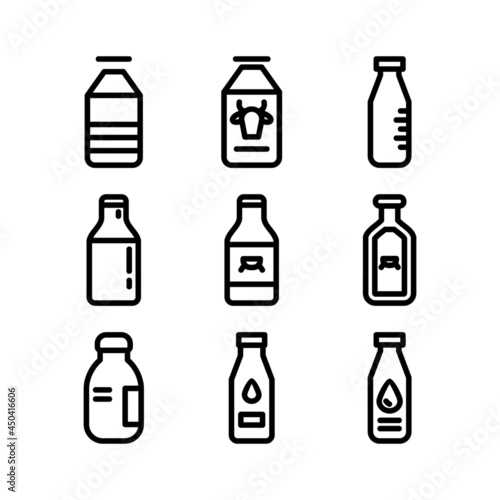 milk bottle icon or logo isolated sign symbol vector illustration - high quality black style vector icons 