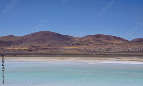 Stunning landscape at the Salar Aguas Calientes  Atacama Desert  Chile