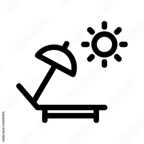 sunbathe icon or logo isolated sign symbol vector illustration - high quality black style vector icons  
