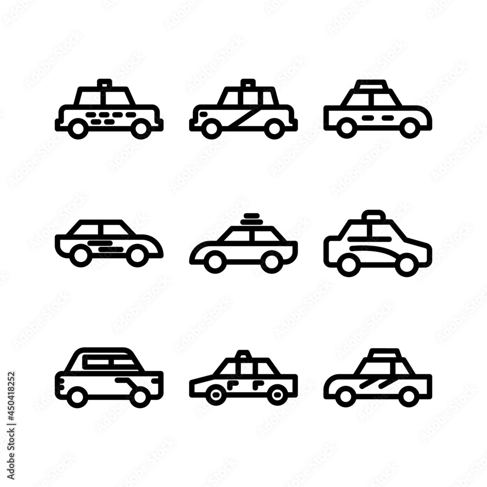 Fototapeta premium taxi icon or logo isolated sign symbol vector illustration - Collection of high quality black style vector icons 