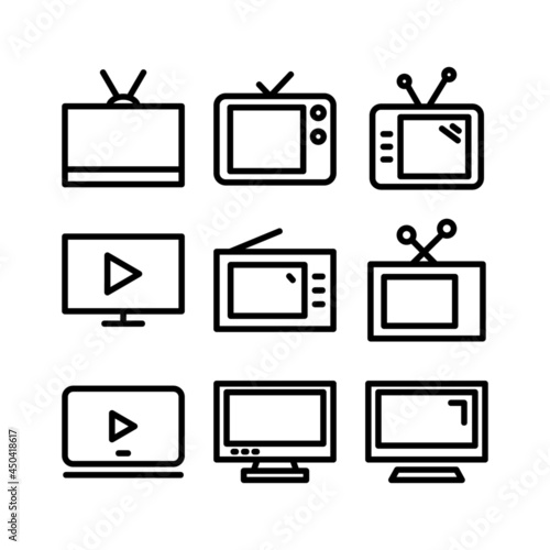 tv icon or logo isolated sign symbol vector illustration - high quality black style vector icons 